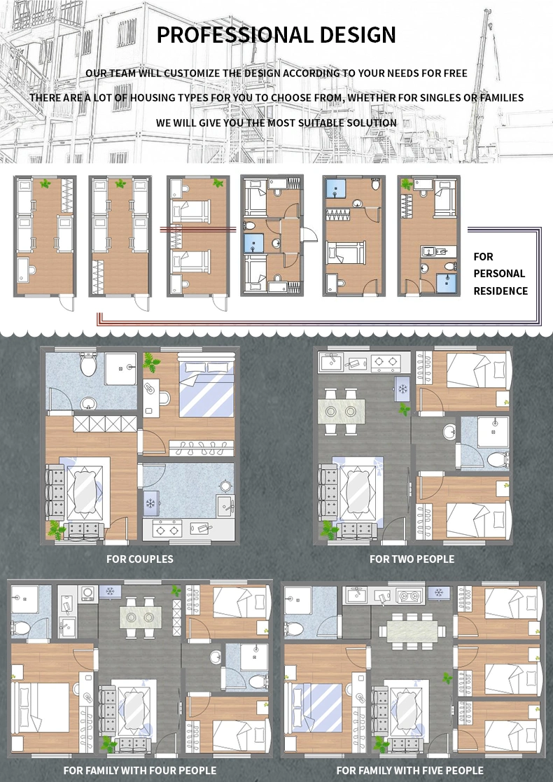 Mining Oilfield Construction Site Accommodation Container Prefab Labor Camp