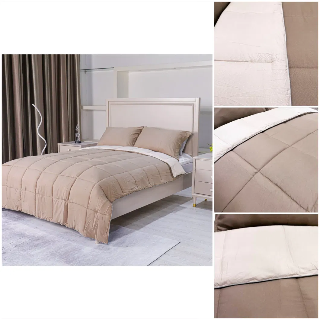 Zhejiang Factory Hot Selling Plain Duck Goose Feather Down Quilt/Duvet/Comforter Blanket