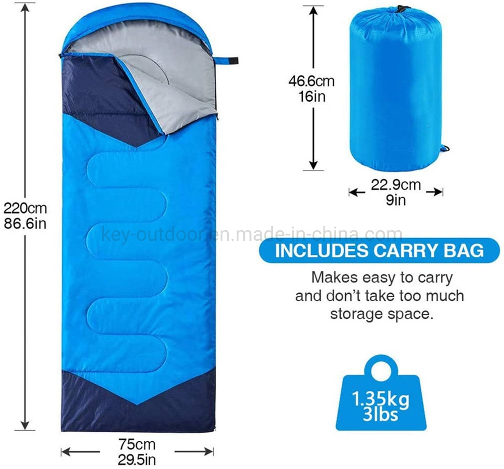 Factory Price Hiking Sleeping Bag with Pillow Double Person Customized Waterproof Sleeping Mat for Camping