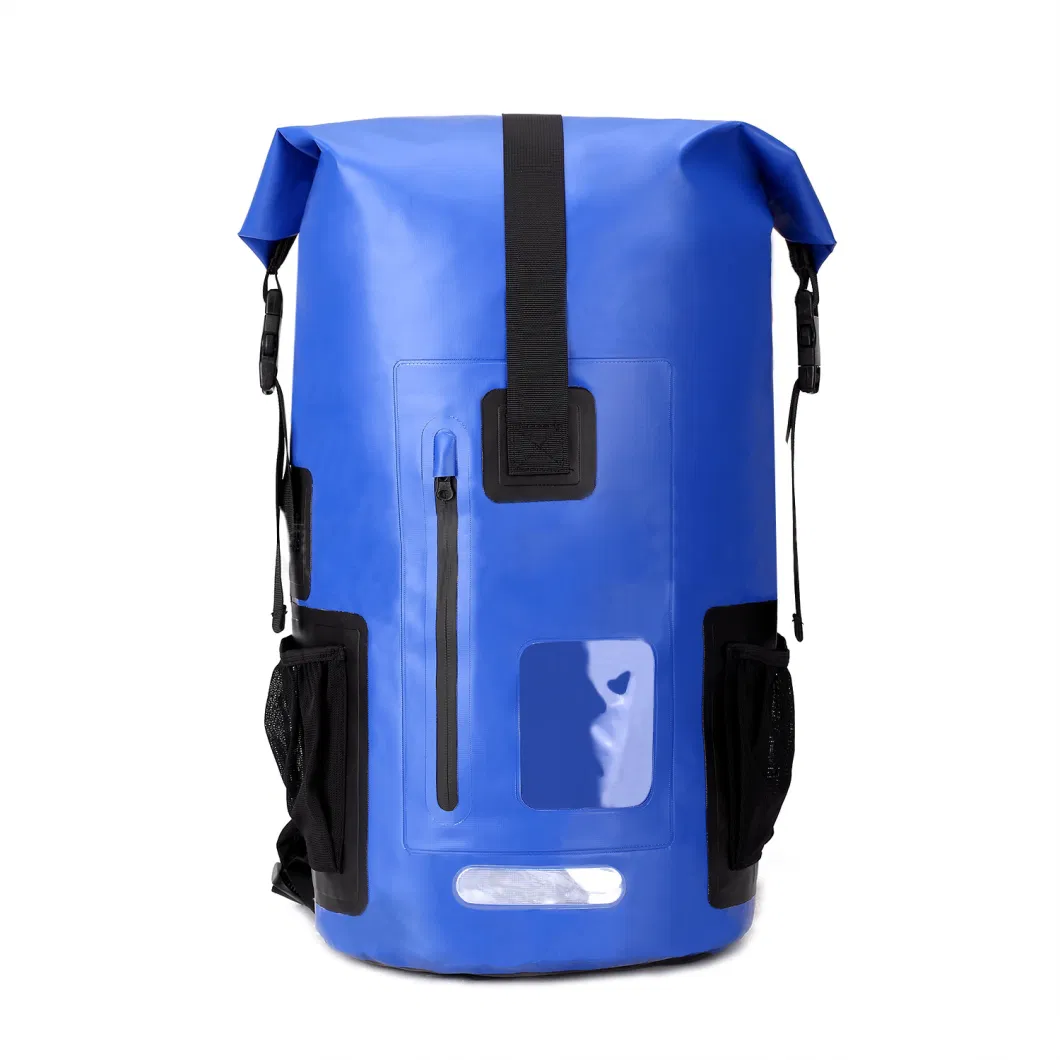 Customized Logo 500d PVC Tarpaulin Float Boat Beach Gear Water Proof Ocean Pack Drybag 35L Waterproof Dry Bag Backpack