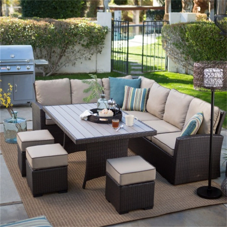 Factory Price Home Hotel Rattan Iron Frame Furniture Sofa Sofa Set Outdoor Furniture with Handmade Rattan Furniture Garden Camping Leisure Sofa Sets