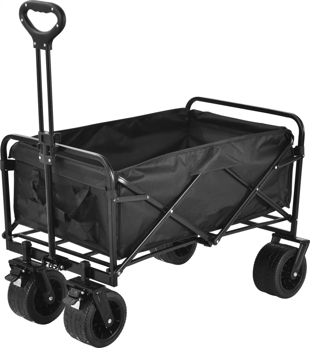 Camping Wagon Outdoor Picnic Beach Cart Trolley Handle Foldable Collapsible Folding Utility Cart