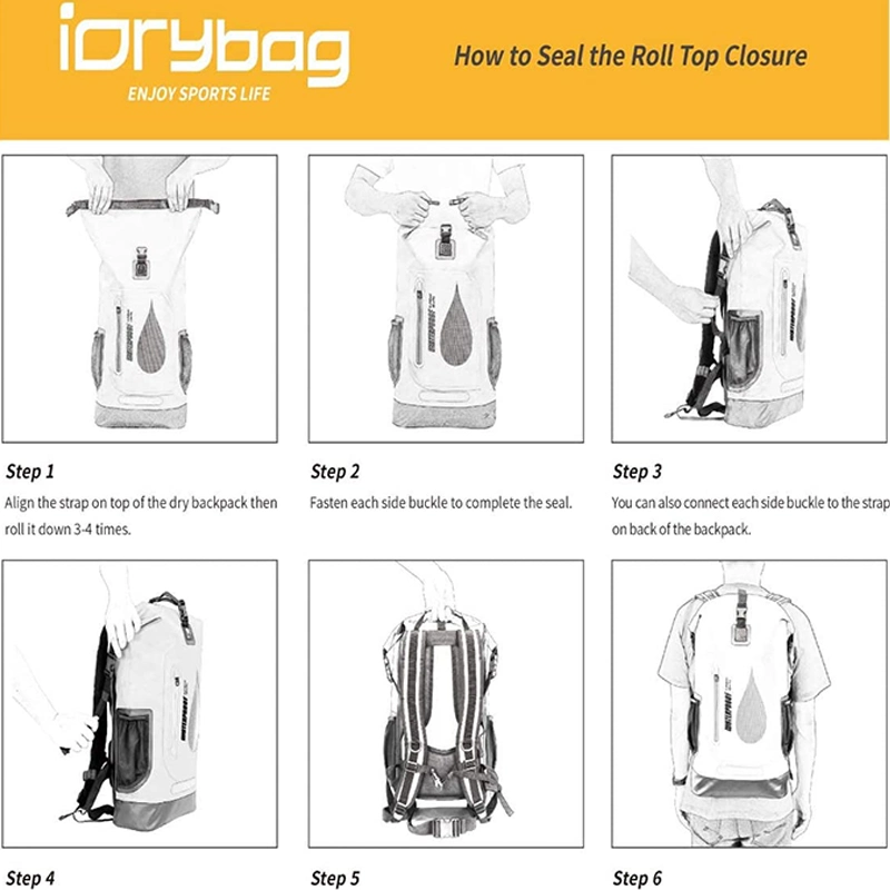 PVC Travel Outdoor Backpack 100% Waterproof Dry Bag Backpack