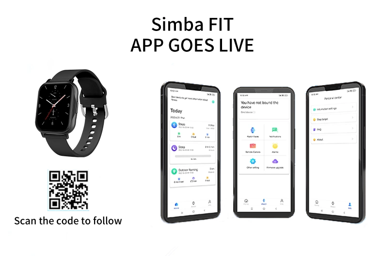 Simba 356 * 400 Resolution HD Display Smartwatch Heart Rate Blood Oxygen Bluetooth Call Fitness Tracker Health