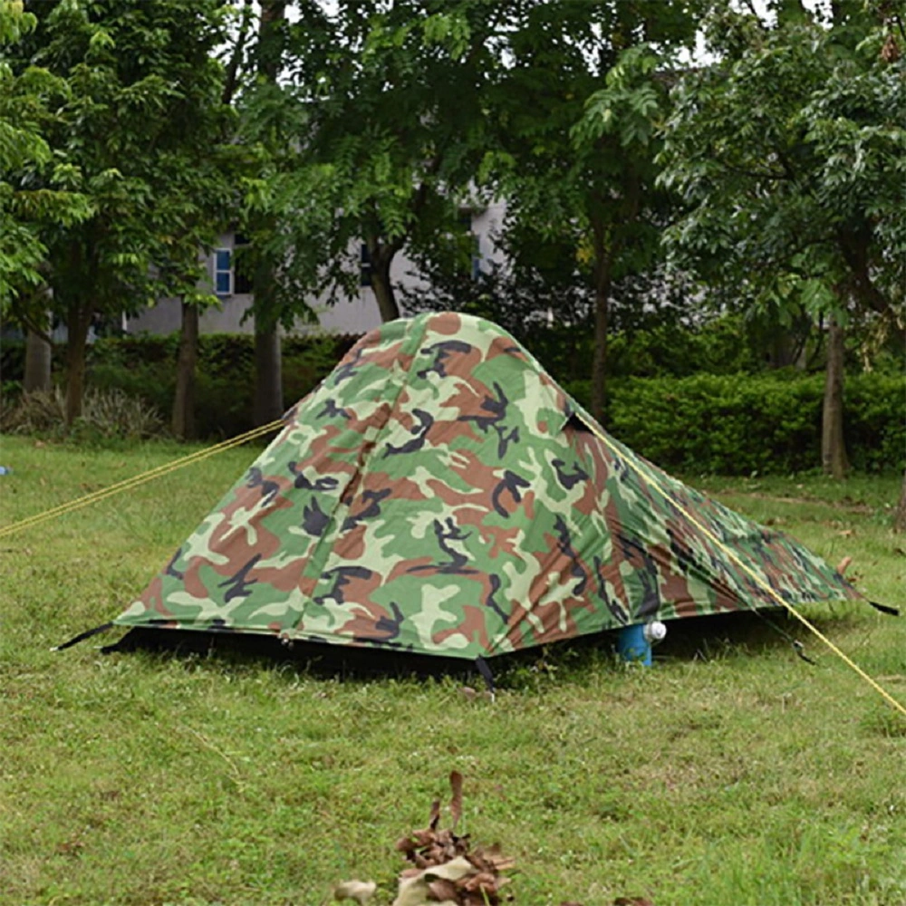 Outdoor Swag Inflatable Camouflage Tent Custom Ultralight Double-Skin Single-Person Tent Fiberglass Structure Compact Size Quick and Easy Set up Wbb18263