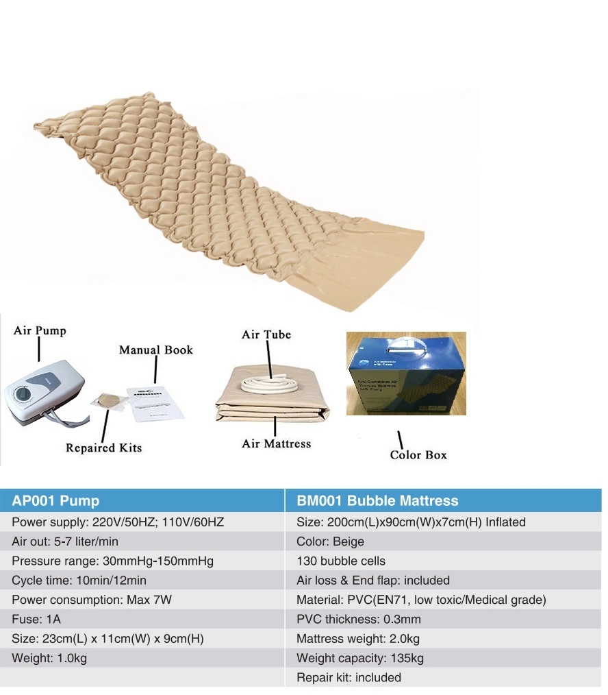 Queen Air Bed Cooling Bubble Anti Decubitus Mattresses Medical Mattress OEM