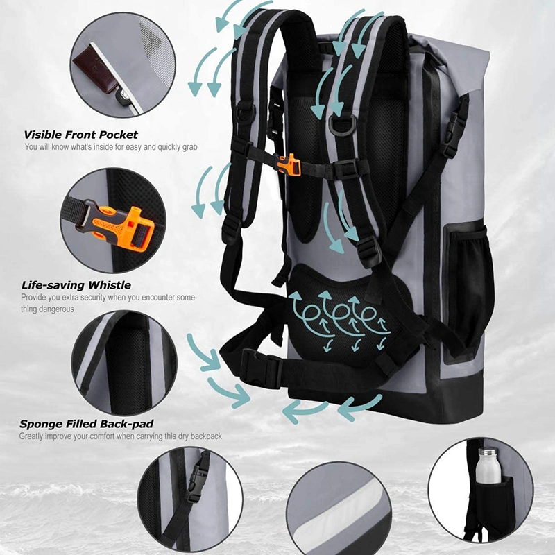 PVC Travel Outdoor Backpack 100% Waterproof Dry Bag Backpack