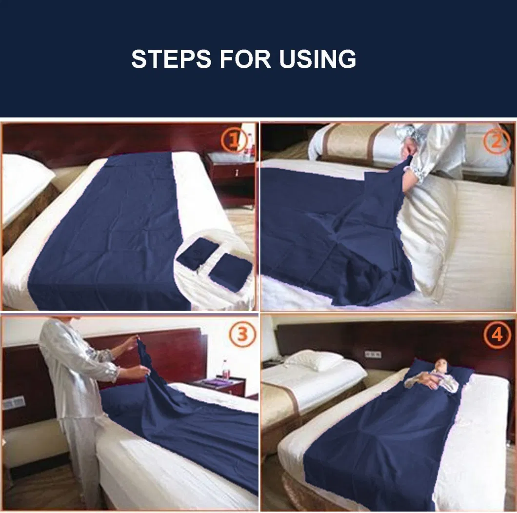 Woqi Custom Logo Adult Lightweight Warm Weather Sleeping Bag Liner with Zipper