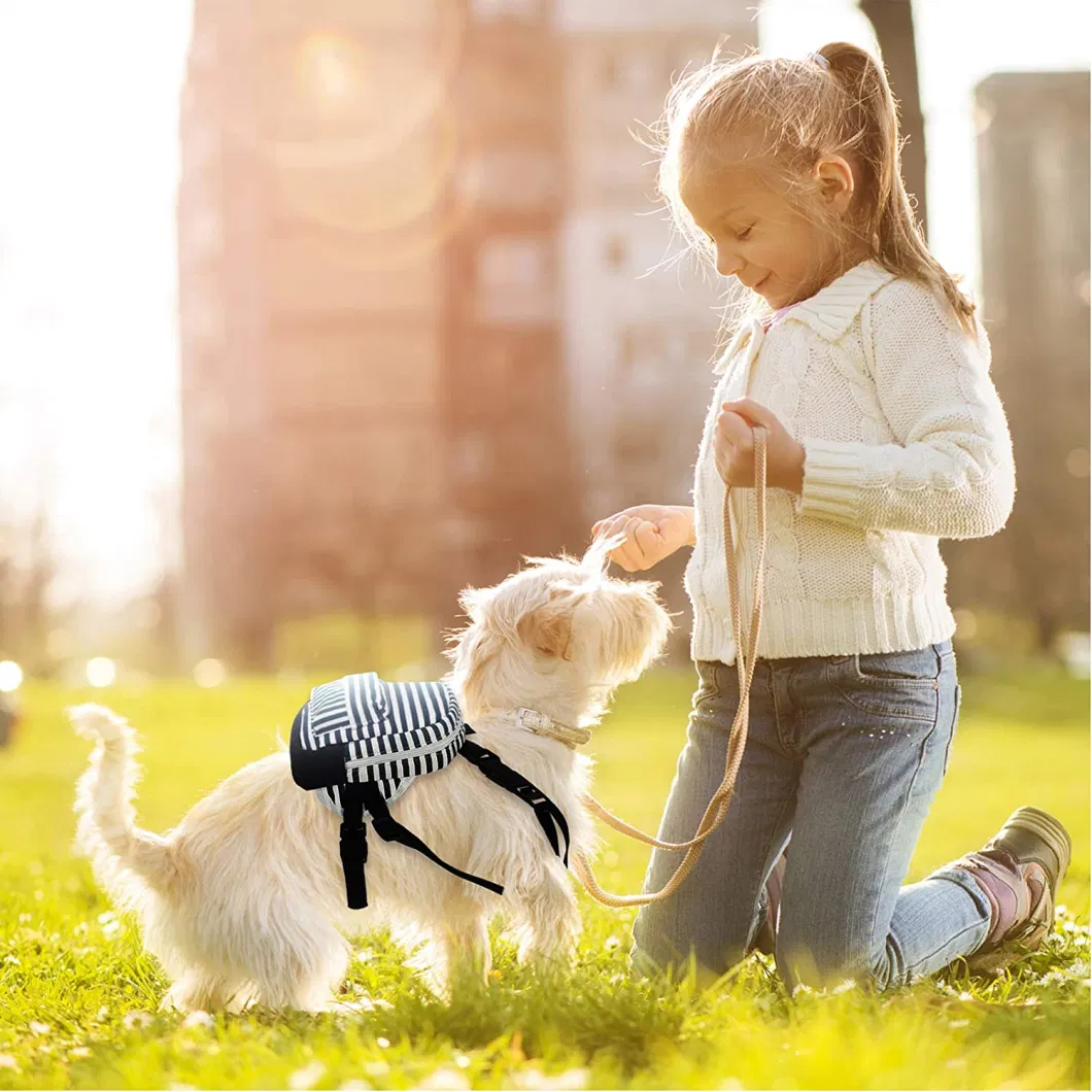 Dog Backpack Harness with Leash Puppy Small Dog Saddle Bag Back Packs for Hiking Travel Camping