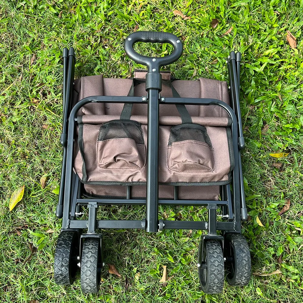 Collapsible Outdoor Steel Frame Camping Beach Wagon Cart Trolley Cart Easy Fold and Unfold