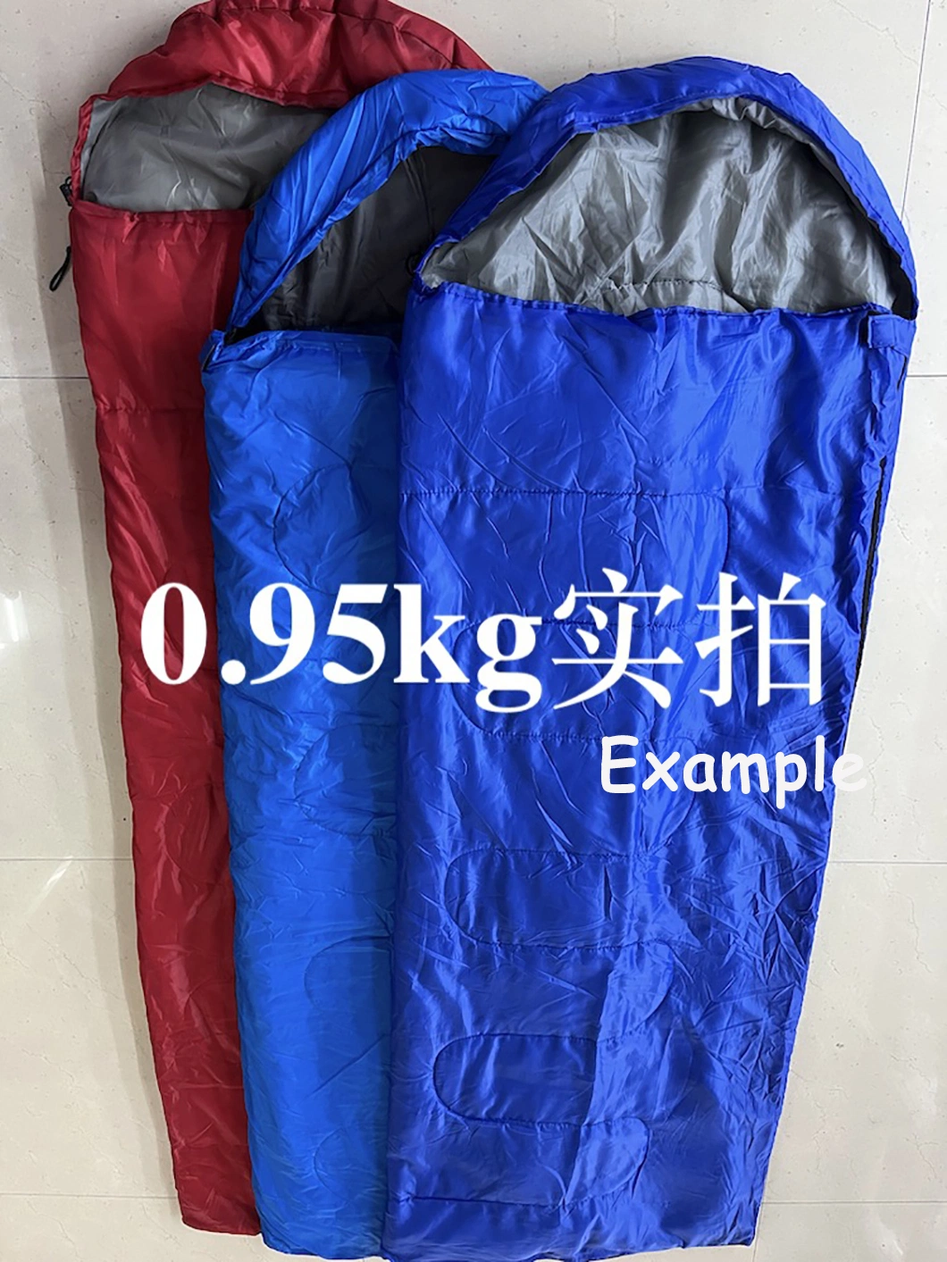 Envelope Outdoor Camping Adult Sleeping Bag Spacer Thickened and Warm Portable Hat Sleeping Bag