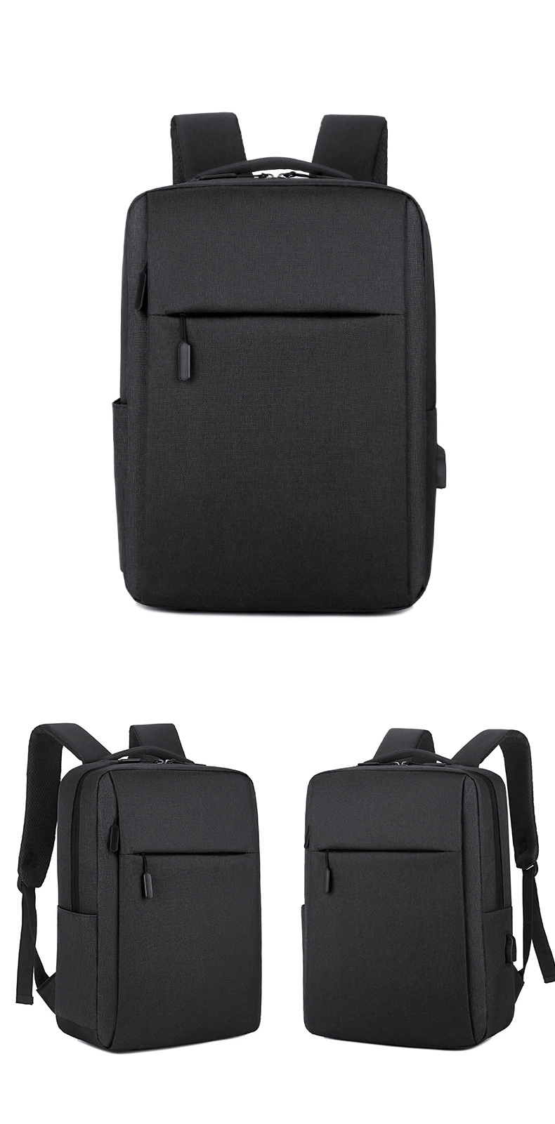 China Supplier Water Resistant Backpack with USB Charging Port Multi-Function School Backpack