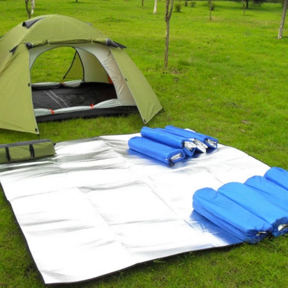 Waterproof Aluminum Foil Camping Mat Foldable Sleeping Picnic Beach Mattress Pad Wyz19754