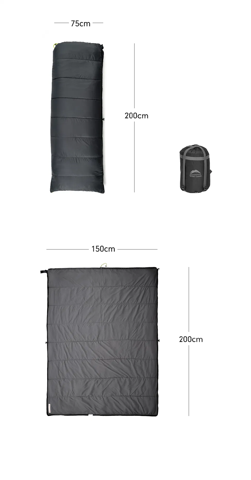 Wearable Design Light Weight Outdoor Camping 3 Modes Envelope Sleeping Bag