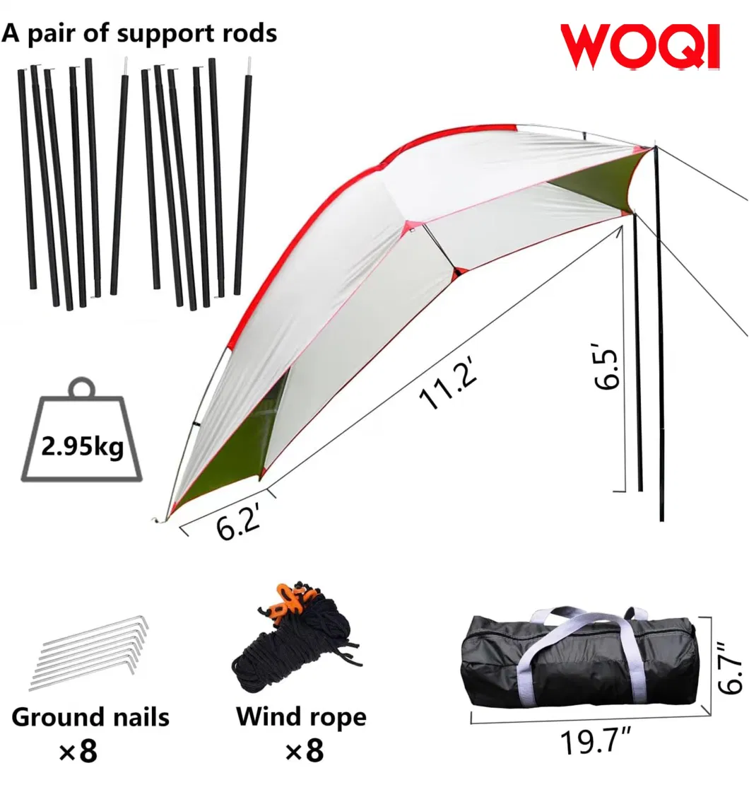 Woqi Upgrade Custom Colorful Waterproof Pop up Car Awning Sun Shelter