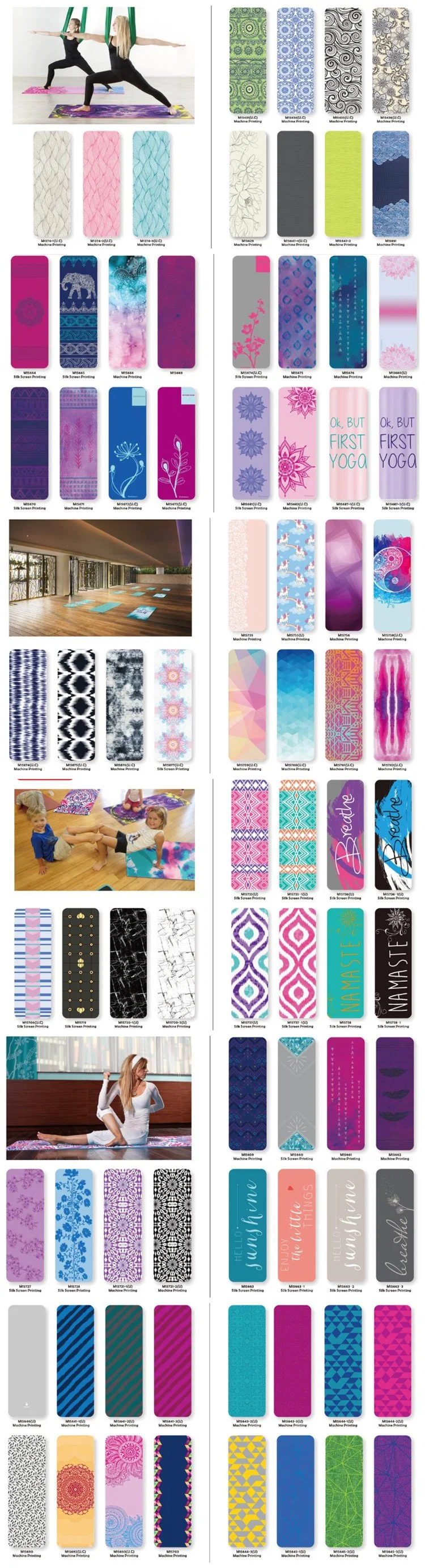 Hot Selling Custom Logo Print PVC Yoga Mat Cheap Thick Fitness Exercise Yoga Mat PVC