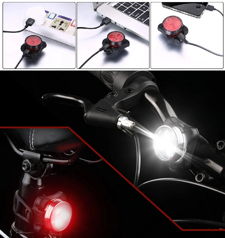 Bike Light Set, USB Rechargeable LED Bicycle Lights Waterproof Bike Headlight and Taillight Bike Accessories