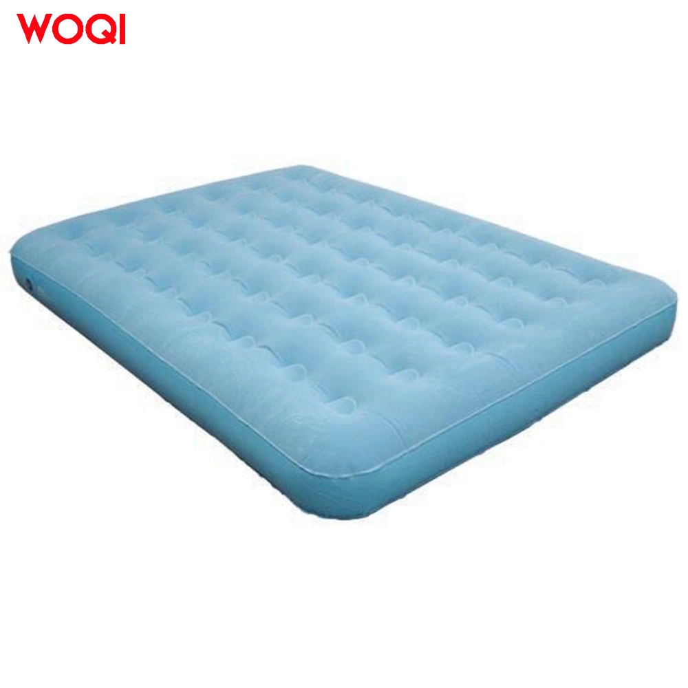 High Quality Plush Double-Layer Short Air Cushion Bed, Home Camping Spare Bed with Built-in Pump