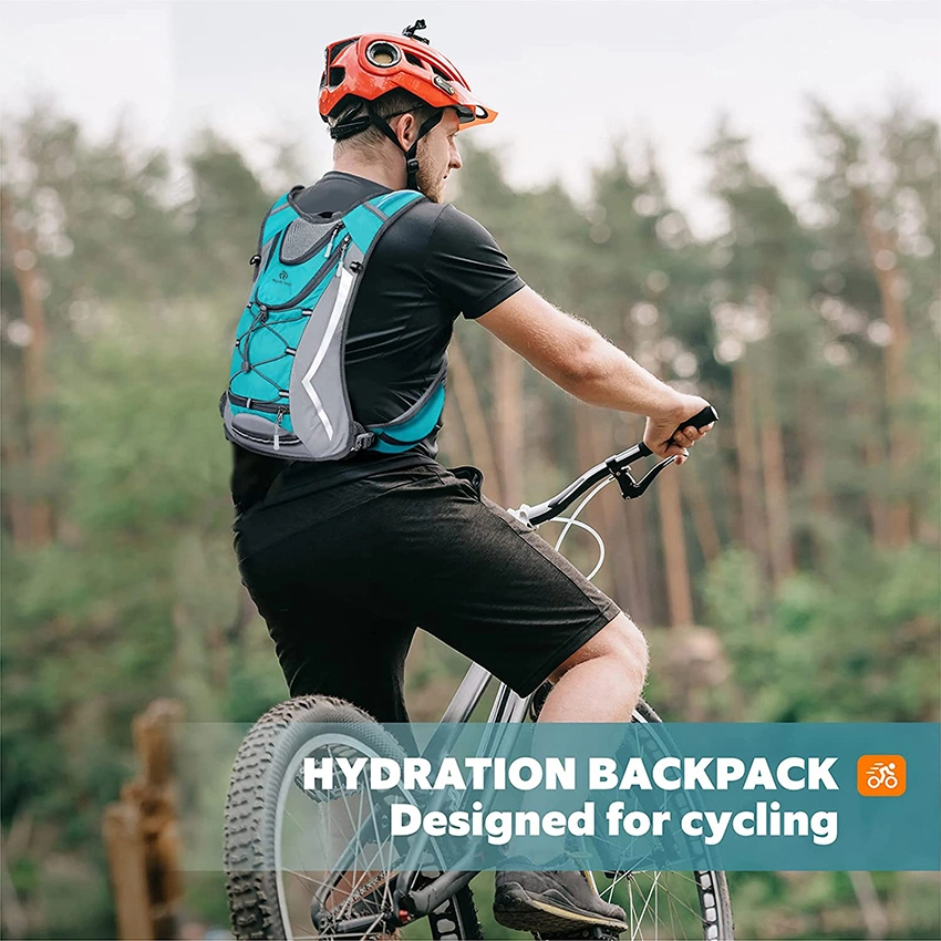 Hydration Backpack with 2L Water Bladder, Lightweight Rucksack for Climbing Hiking Cycling Hydration Bag