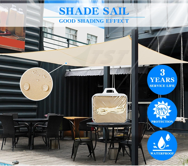 Polyester Triangle Sun Shade Sails for Outdoor Sunshade