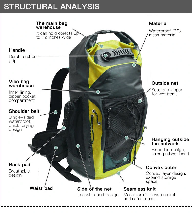 Waterproof Dry Bag Backpack for Fishing Hiking Floating