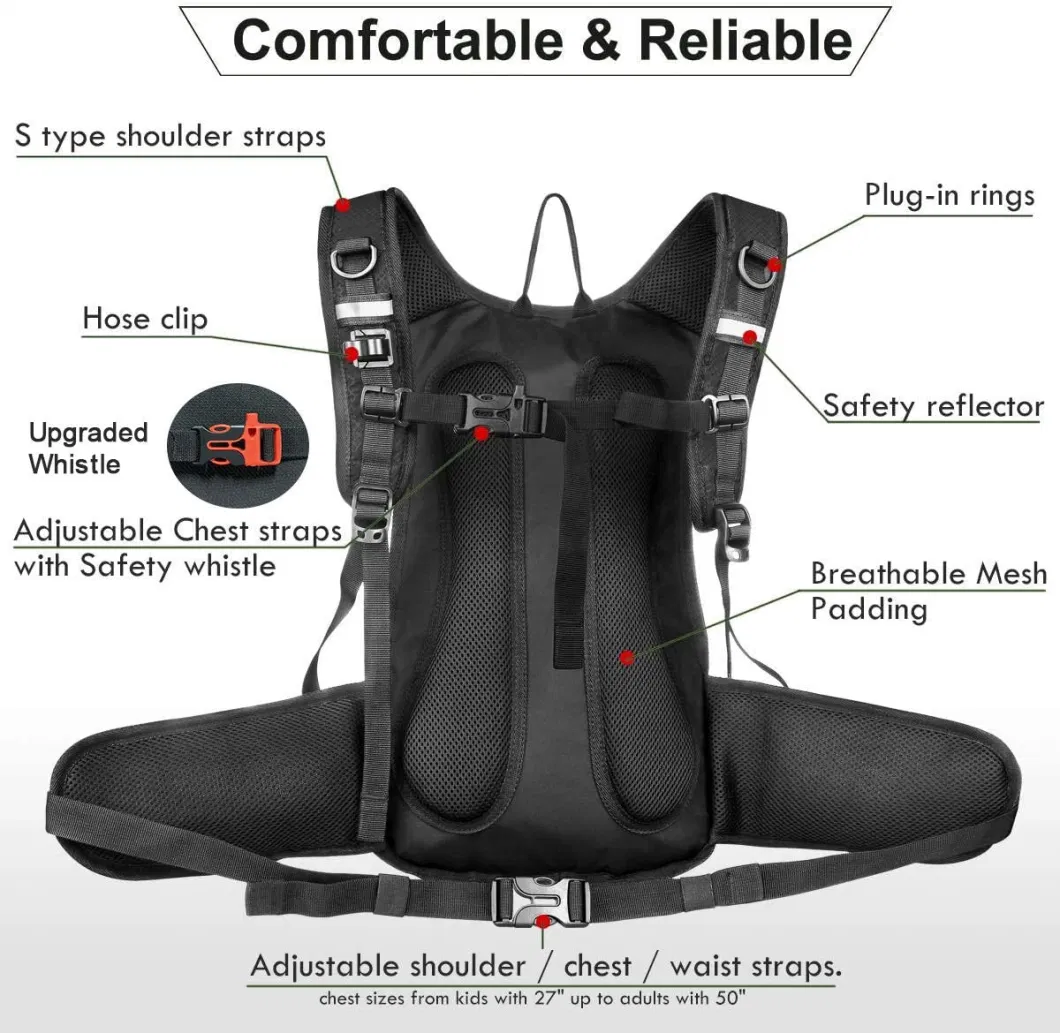 Professional Factory Custom High Quality Lightweight Gym Sport Trail Running Hydration Backpack