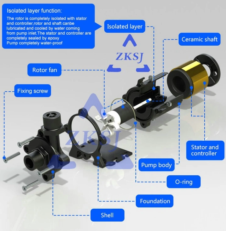 High Quality Long Lifetime Silent 12V or 24V Circulation Cool Warm Water Air-Conditioned Mattress Pump