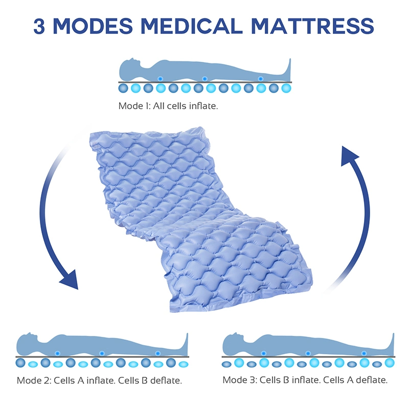 New Anti Decubitus Medical Air Bubble Mattress with Air Pump