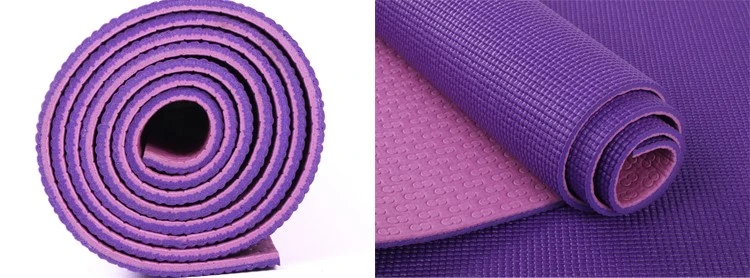 Physical Fitness Exercise Mat 8mm Thick Purple Yoga Mat Made of PVC Material