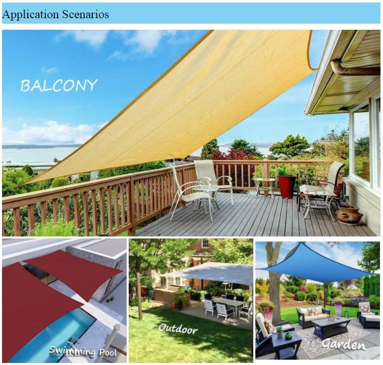 HDPE UV Resistant Waterproof Sunshade Sail for Patio or Swimming Pool Garden Backyard Free Air Agricultural Shade Net Greenhouse Shade Sail Awning Canopy