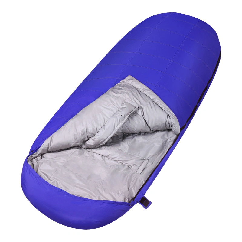 Adult Outdoor Egg Shaped Single Person Camping Envelope Sleepingbag Ultralight Portable White Duck Down Winter Sleeping Bag