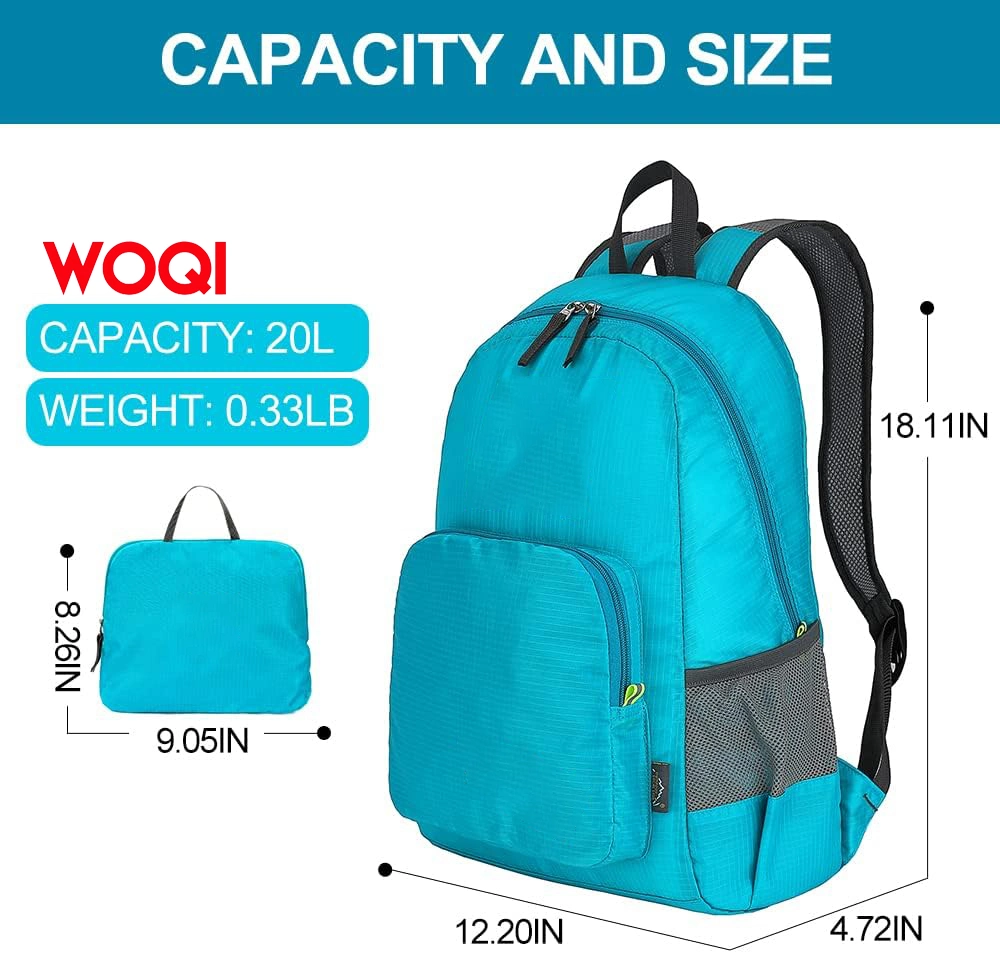 Woqi 20L Lightweight Mountaineering Backpack Small Foldable Outdoor Hiking Travel Camping