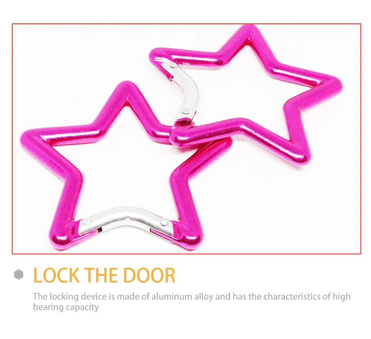 Multicolor Carabiners Hook Heart Shape Clips Camping Accessories