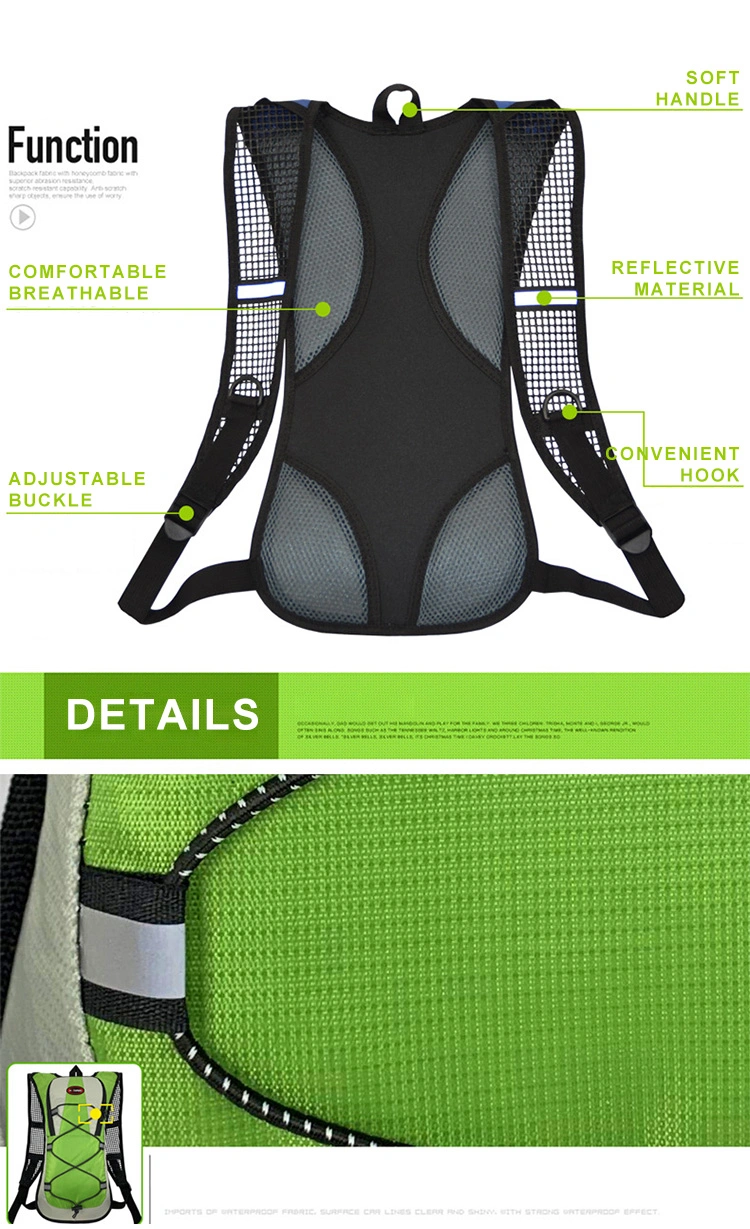 Fashion Custom Waterproof Riding Bicycle Hydration Pack Bags Outdoor Hiking Cycling Hydration Backpack with Water Bladder