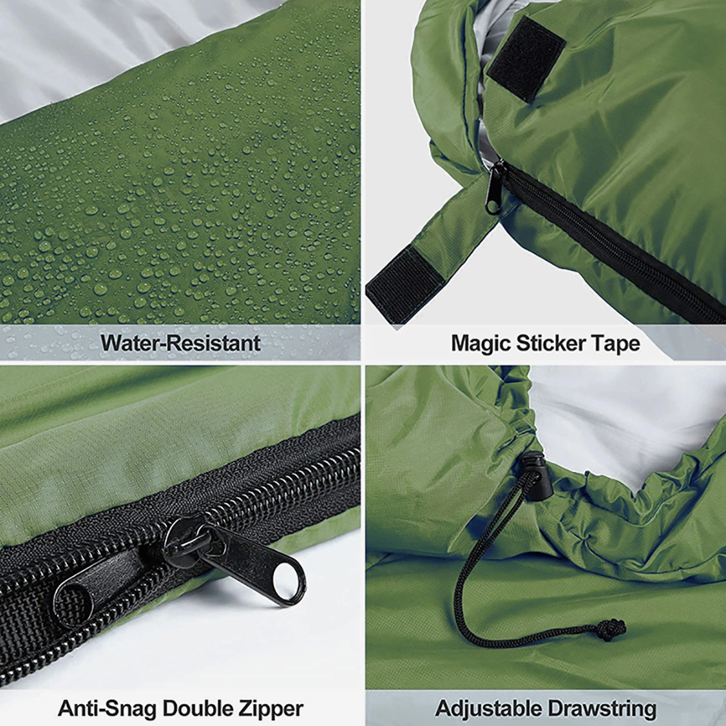 Envelope Outdoor Camping Adult Sleeping Bag Spacer Thickened and Warm Portable Hat Sleeping Bag