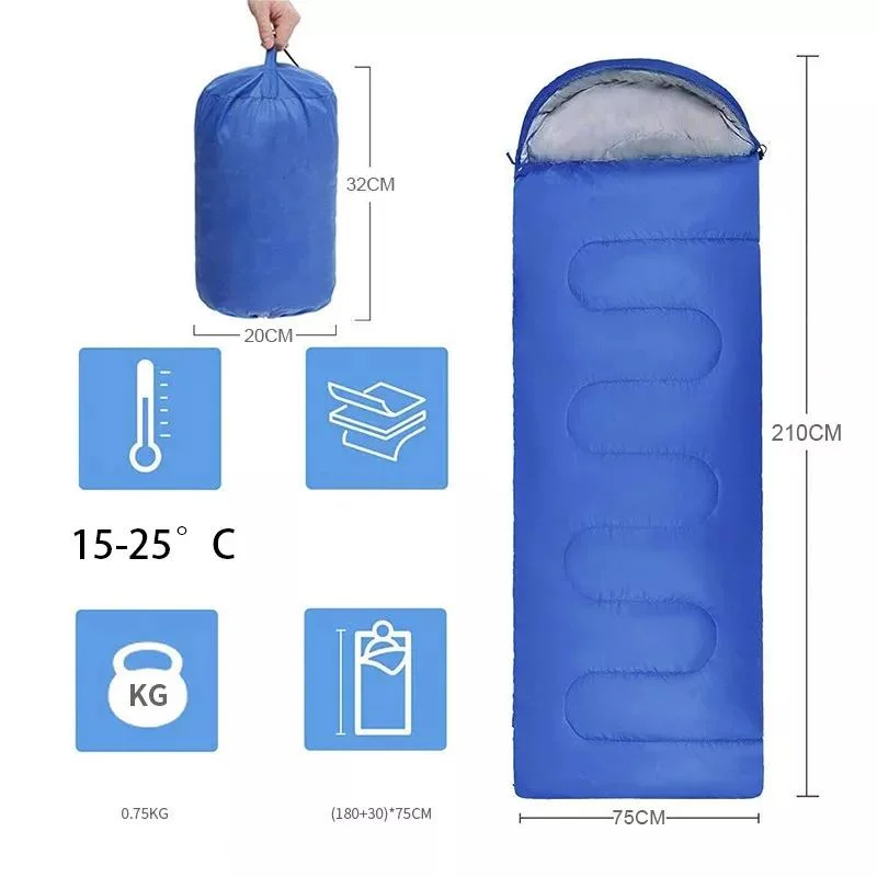 170t Polyester Winter Outdoor Waterproof Sleeping Bag Camping