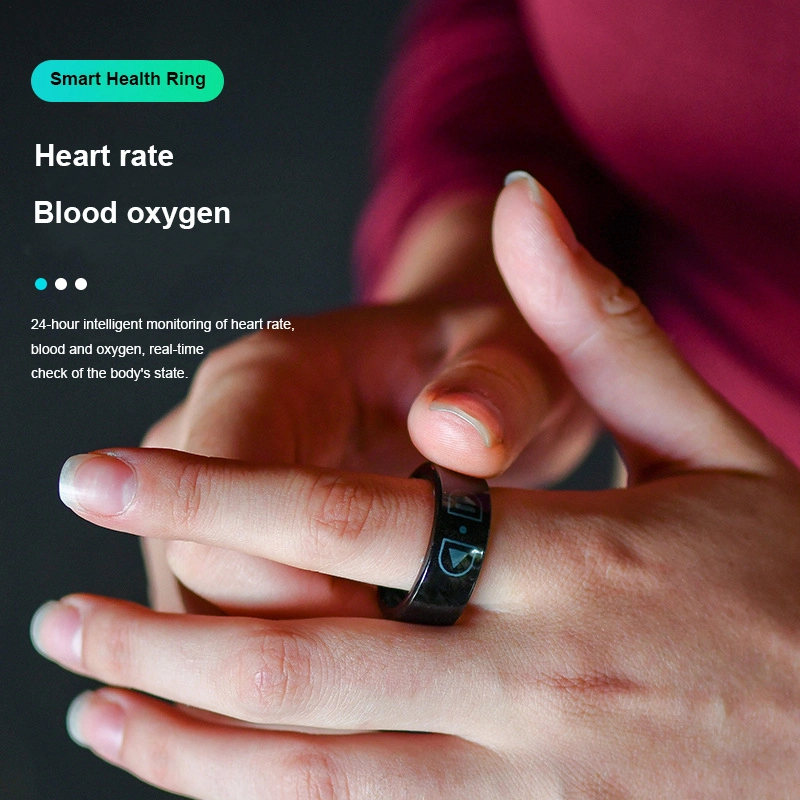 Ome Stainless Steel Smart Ring with Real Heart Rate, Health Monitor Ipx8 Waterproof Man Women