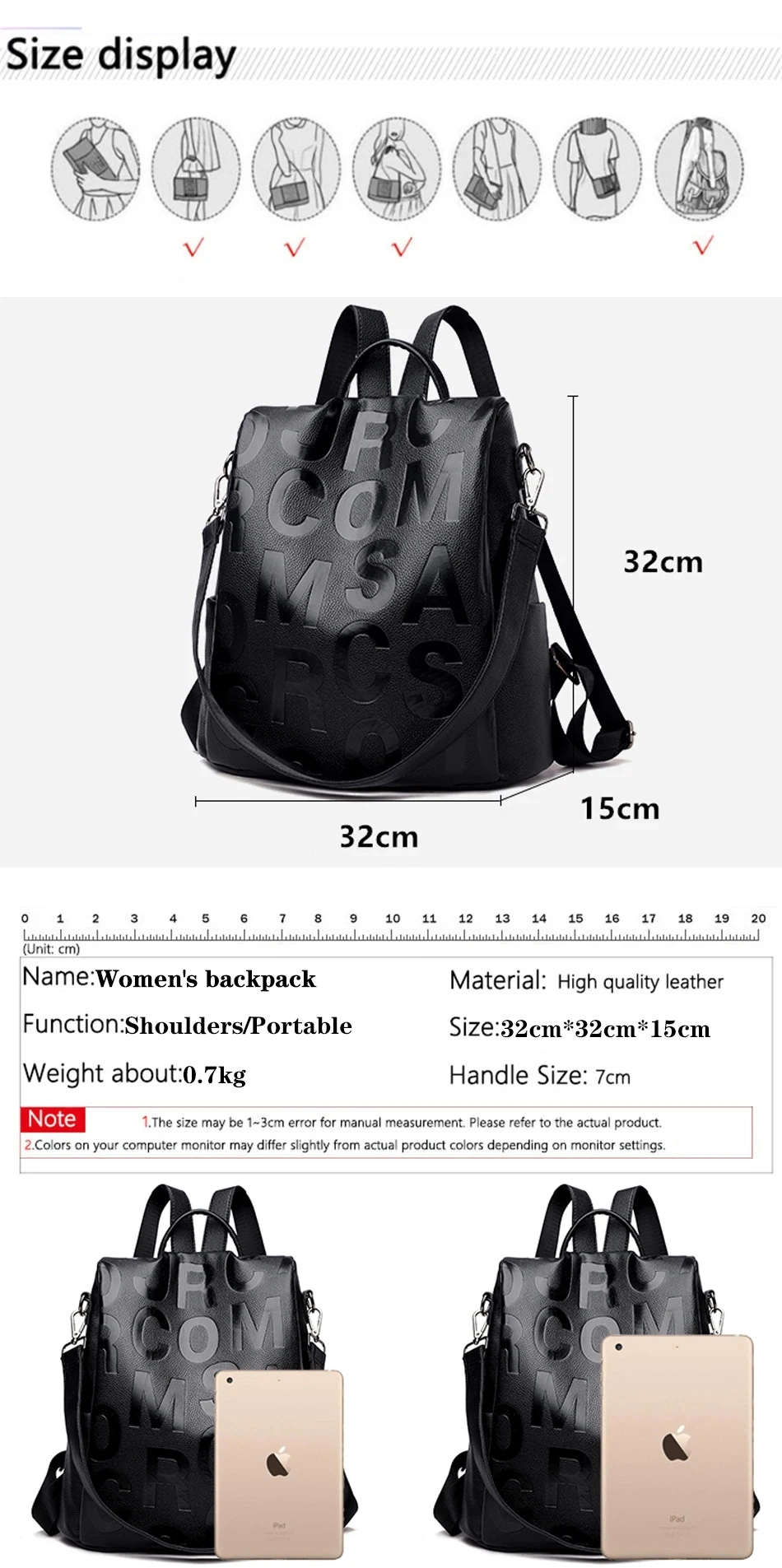 New Women Backpack High Quality Soft Leather Backpack School Bags for Girls Large Capacity Anti-Theft Travel Backpack