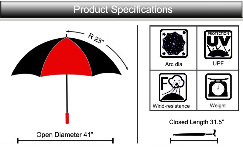 New Style Strong Sturdy Durable Walk Stick Automatic Camping Hiking Outdoor Umbrella for The Disable and Old People