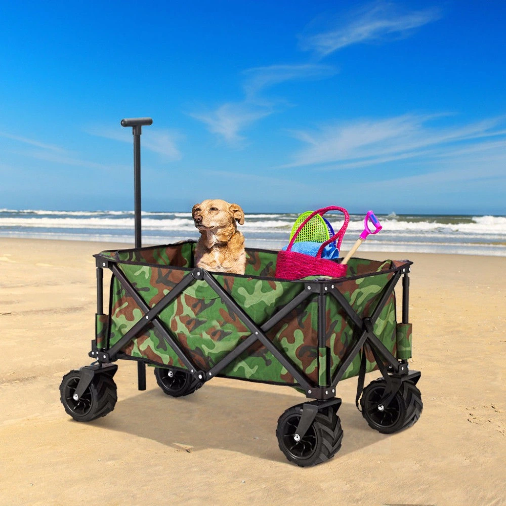 Gt1805b Outdoor Collapsible Foldable Folding Camping Wagon Cart Carry Camping Beach Cart Trolley
