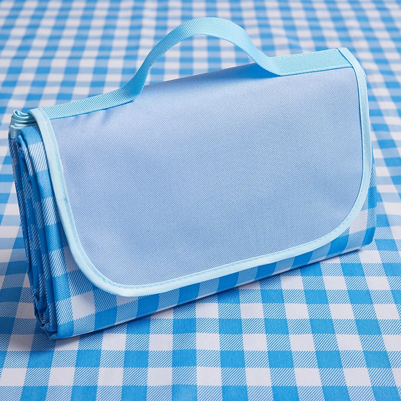 China Factory OEM Custom Design Printed Oxford Waterproof Checked Picnic Blanket