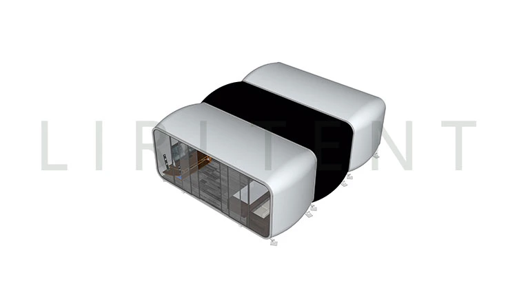 8m White Waterproof Modular Portable Shell Glamping Man Cave Hotel Tents for Resort