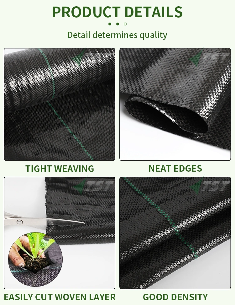 Weed Barrier Landscape Fabric Non Woven Weeds Blocker Garden Landscaping Fabric Roll Black Garden Plants Barrier Covers Heavy