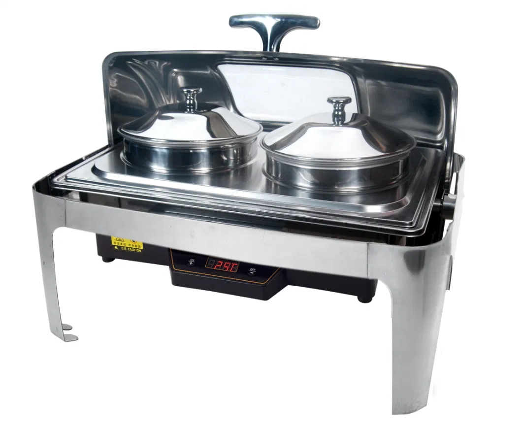 Commercial Hotel Restaurant Electric Cookware Food Soup Warmer Heater Steamer Tray Chafing Dish