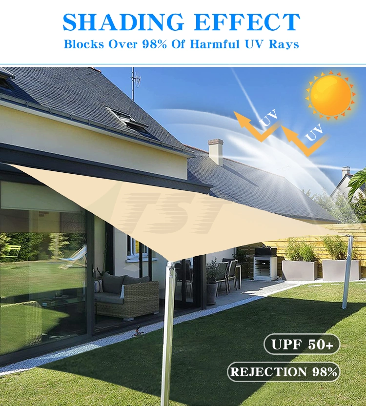 Polyester Triangle Sun Shade Sails for Outdoor Sunshade