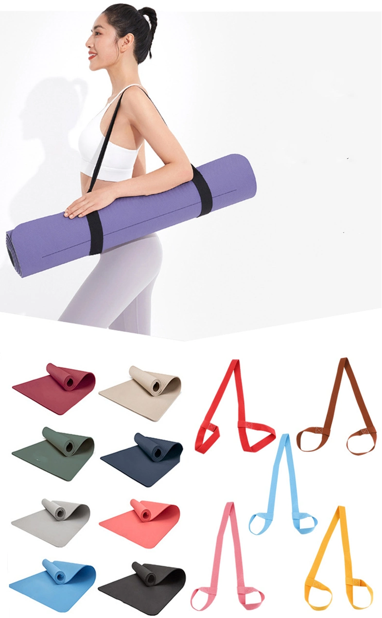 Yoga Mat Strap Sling Adjustable Portable Yoga Exercise Mat Carrier Tie Strap Yoga Stretch Strap