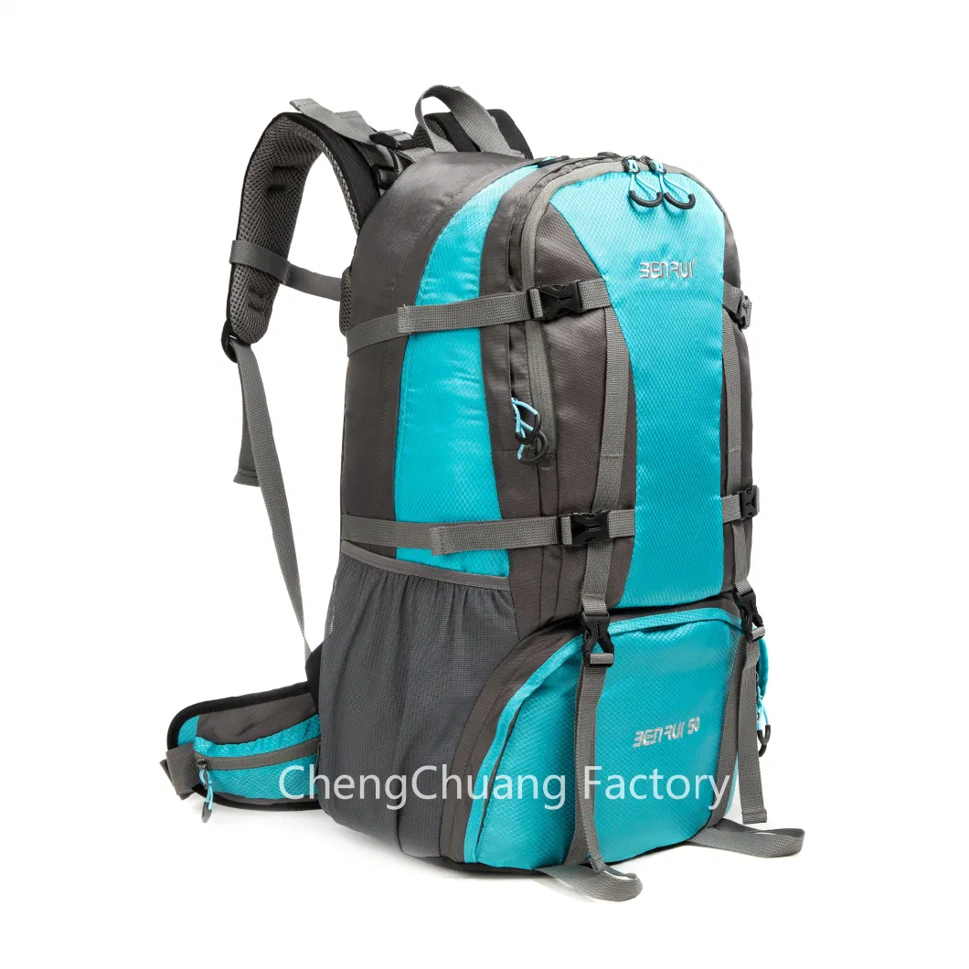 Hot Sale 40L 50L Hiking Trekking Hunting Travel Backpack Mountaineer Bag Outdoor Camping Daypack