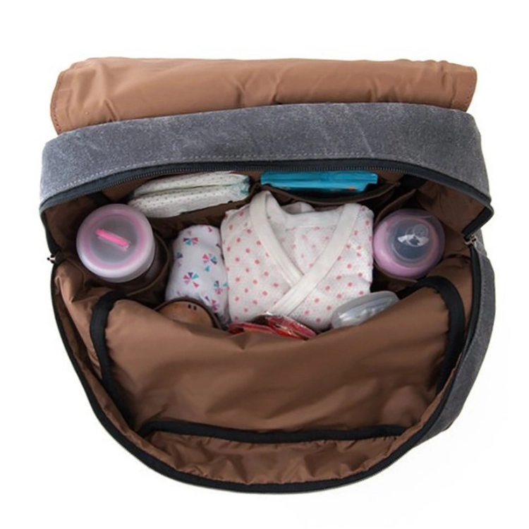 Multifunction Fashion Waxed Canvas Baby Diaper Nappy Backpack