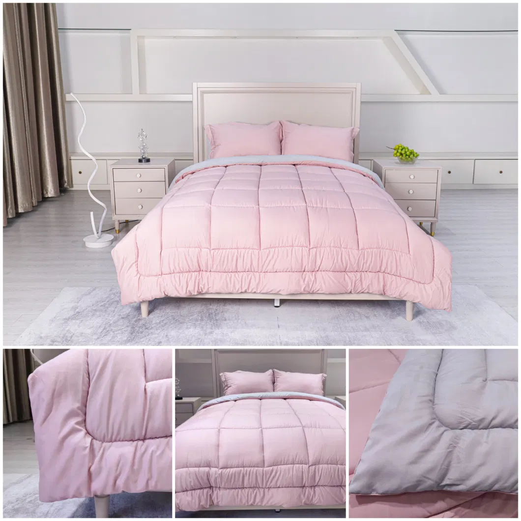 Zhejiang Factory Hot Selling Plain Duck Goose Feather Down Quilt/Duvet/Comforter Blanket