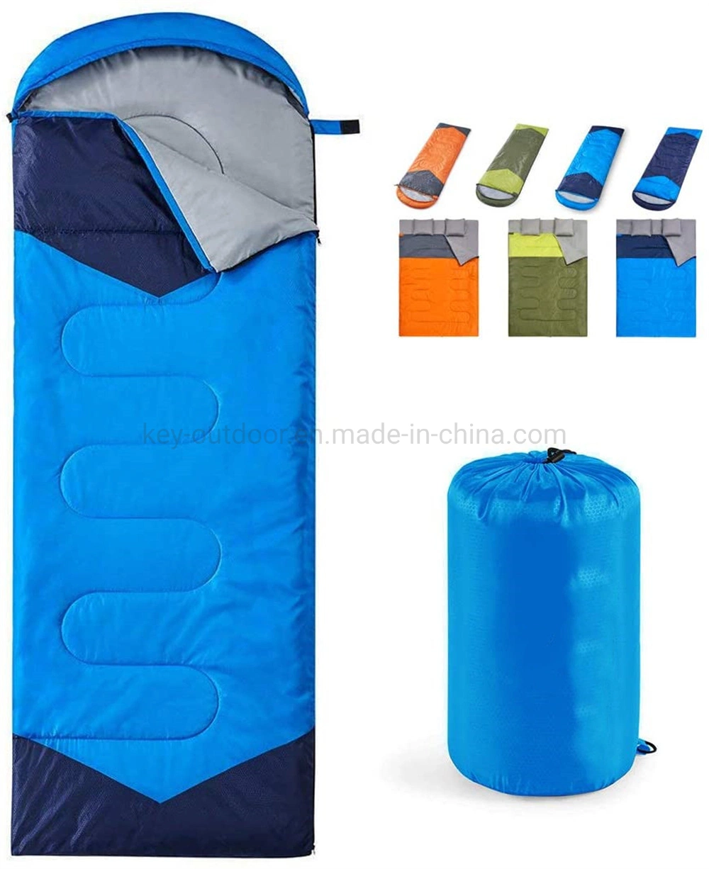 Factory Price Hiking Sleeping Bag with Pillow Double Person Customized Waterproof Sleeping Mat for Camping